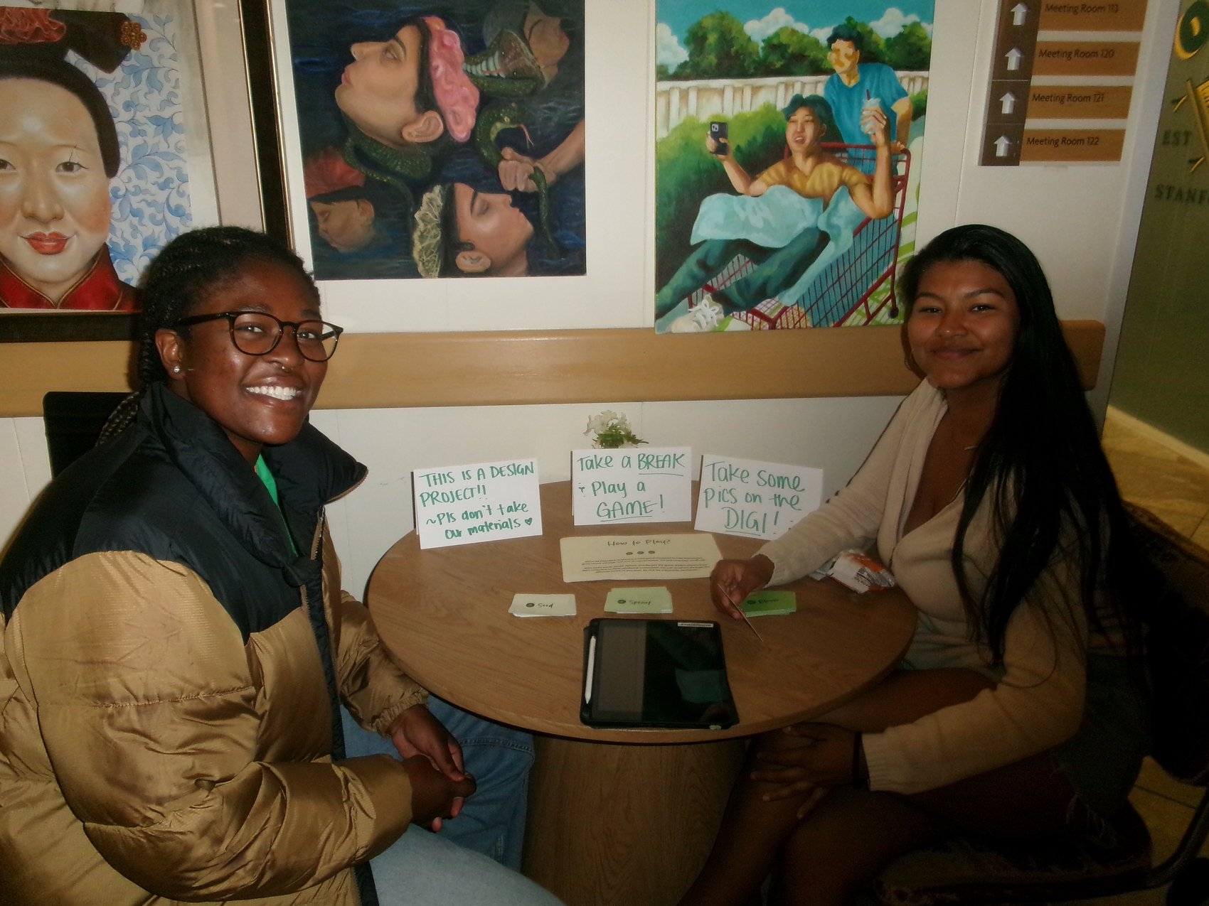 Founders playing the card game